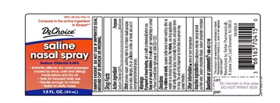 Drx Choice Saline Nasal Spray (Saline Nasal Spray)